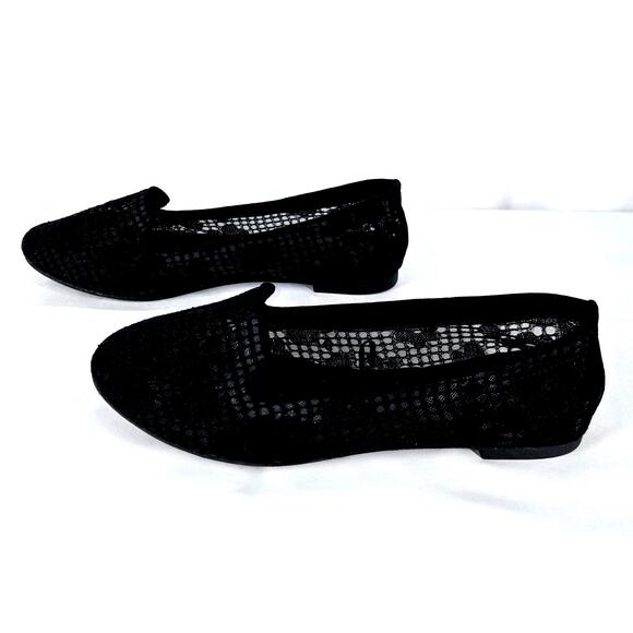 SEYCHELLES WOMEN'S BLACK MEMORY FOAM SEE-THRU MESH UPPER FLATS – SIZE 9W - Picture 2 of 12